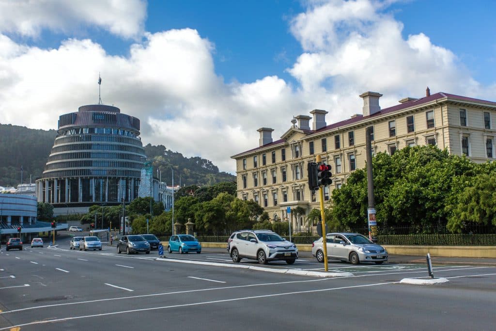 The Beehive in Wellington New Zealand